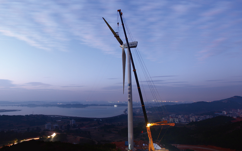 全地面起重機效力福建福清鯉魚山風(fēng)電場